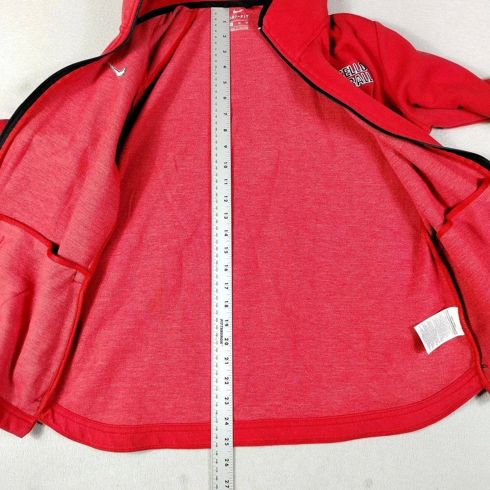 Monticello Basketball Jacket Womens XL Red Nike Dri Fit Full Zip Hoodie Warm Up